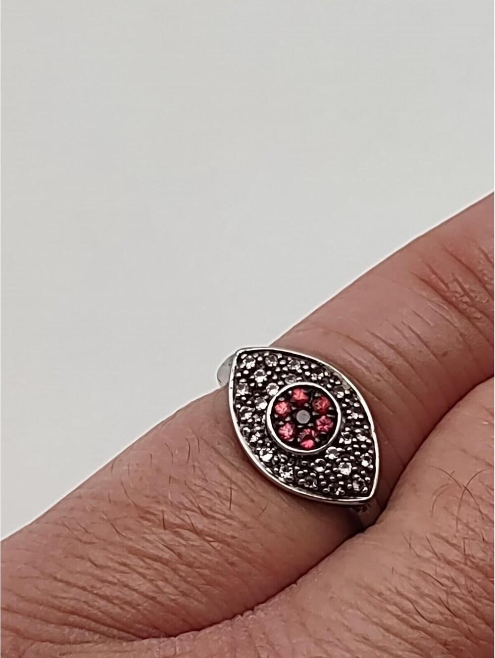 Carol Brodie Rarities Evil Eye Ring 925 Sz 5